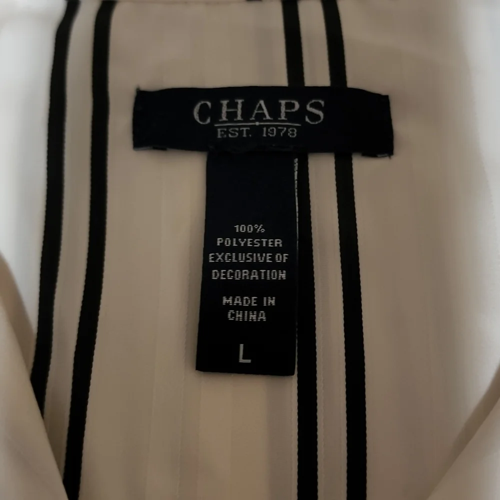 Two  piece pajama set with long sleeve button up shirt and long pants - Picture 3 of 5